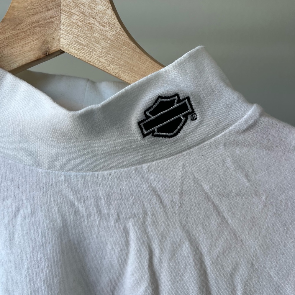 White Harley Davidson Turtleneck